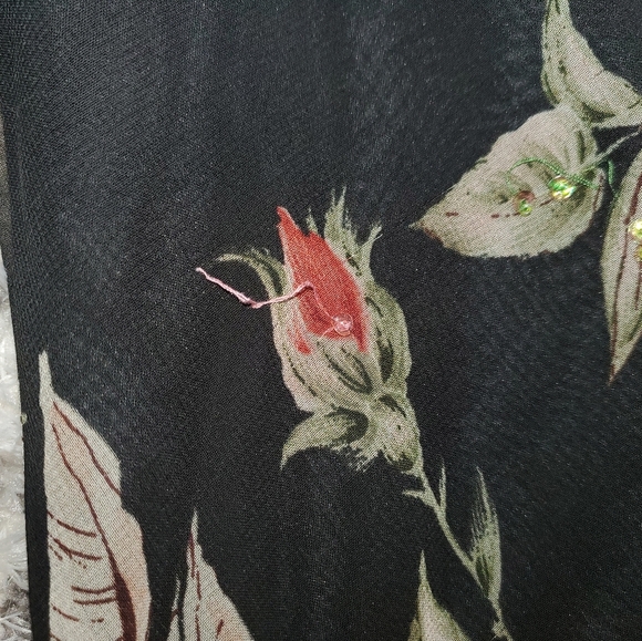 American Angel black dress with rose sheer fabric and cap sleeves - Picture 7 of 8